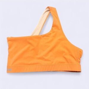 STAX by Steph Pacca Orange Sherbet Asymmetrical Sports Bra - Sz. L